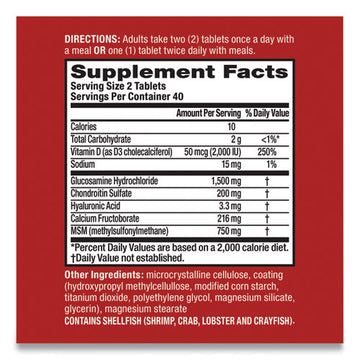 Move Free® Move Free Advanced Plus Msm And Vitamin D3 Joint Health Tablet, 80 Count, 12-carton freeshipping - TVN Wholesale